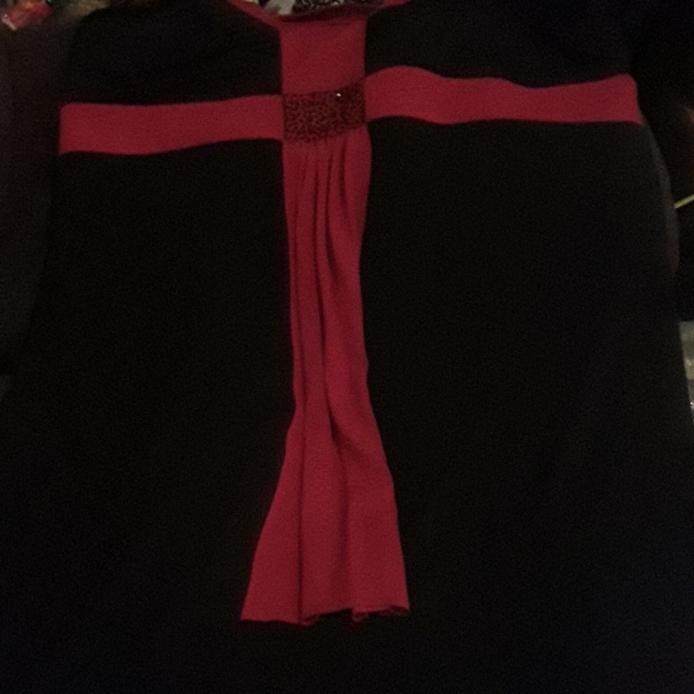 Red and black dress